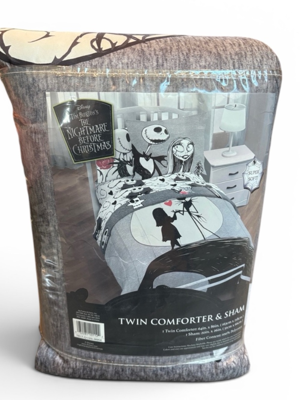 Nightmare Before Christmas Twin Comforter Set Jay Franco Jack Skellington  NEW